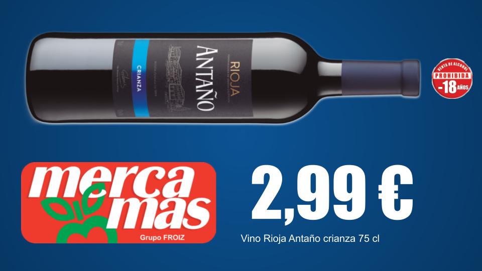 Vino Rioja Antaño Crianza de 75 cl en oferta en Mercamas Casal.