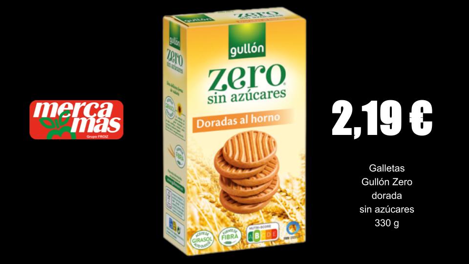 Galletas Gullón Zero Doradas sin azúcares 330 g en oferta en Mercamas Casal