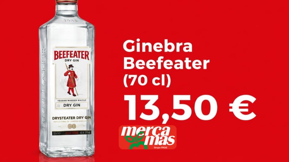 Ginebra Beefeater de 70 cl.