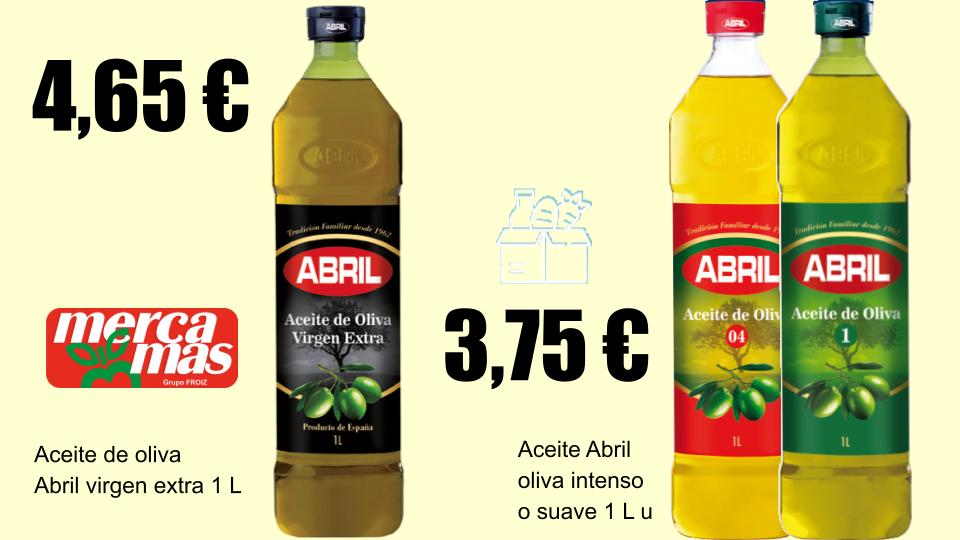 Aceite de oliva Abril en oferta en Mercamás Casal