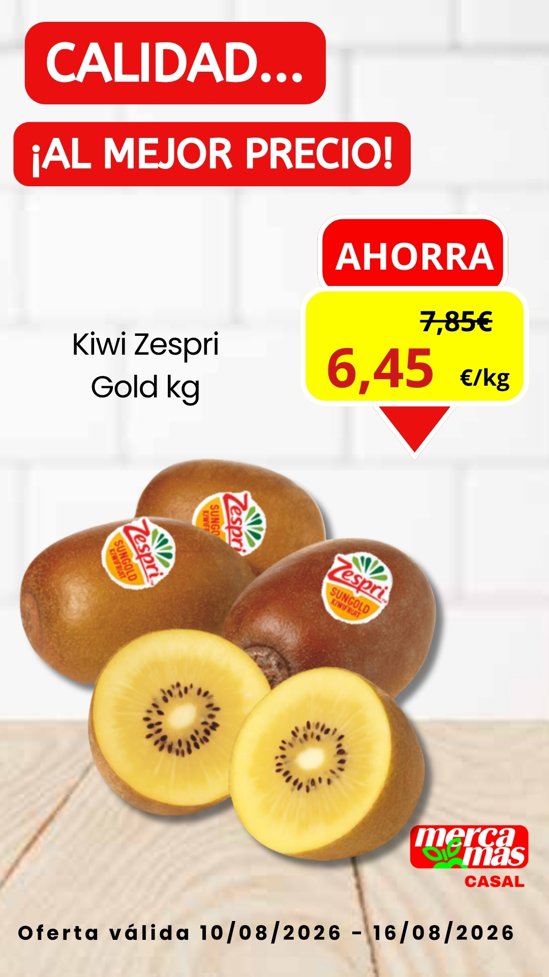 Oferta Kiwi Zespri Gold en Mercamas Casal