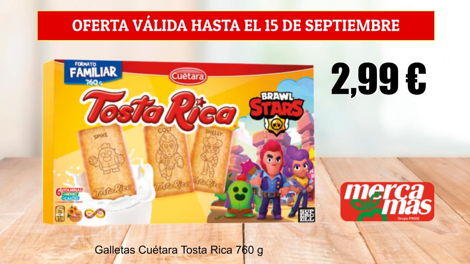 Galletas Cuétara Tosta Rica 760 g en oferta en Mercamás Casal