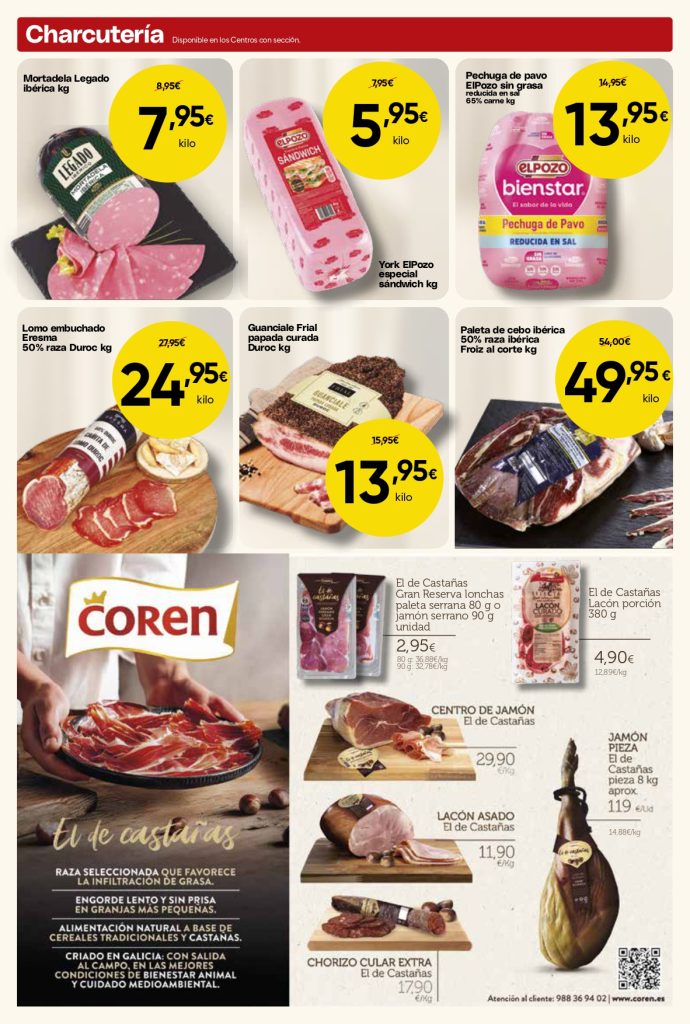 Ofertas de charcutería Mercamás Casal agosto y septiembre 2026