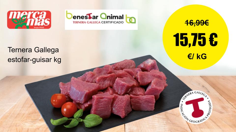 Ternera Gallega para estofar y guisar en oferta en Mercamás Casal