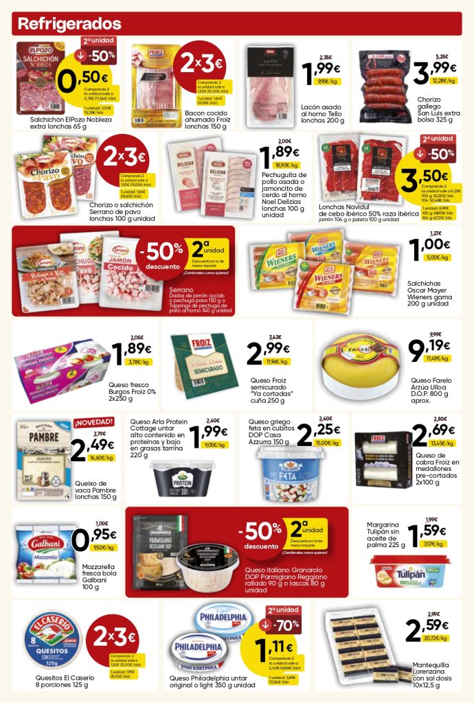 Ofertas de refrigerados Mercamás Casal agosto y septiembre 2026