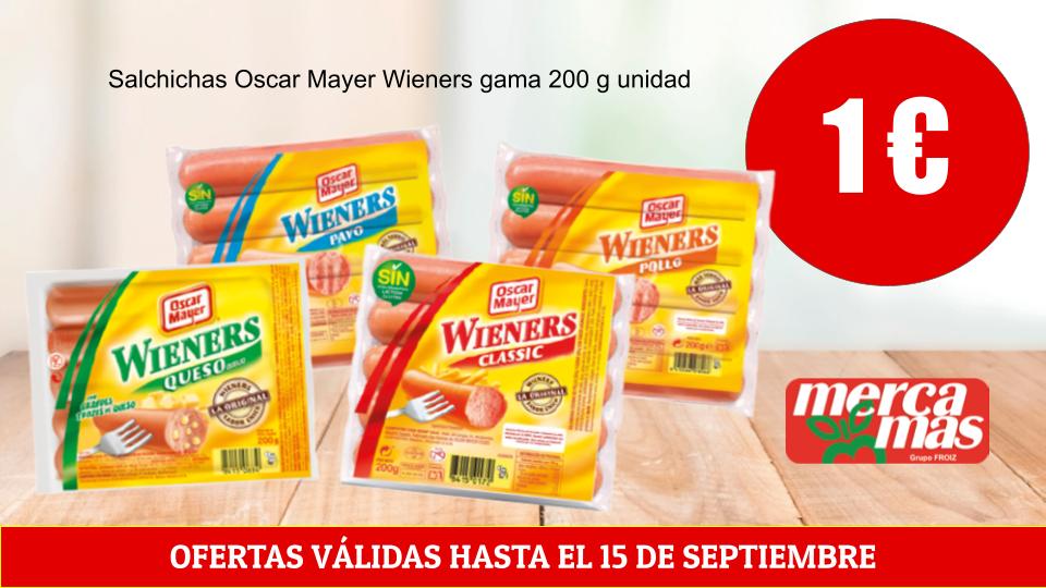 Salchichas Oscar Mayer Wieners 200 g en oferta en Mercamás Casal