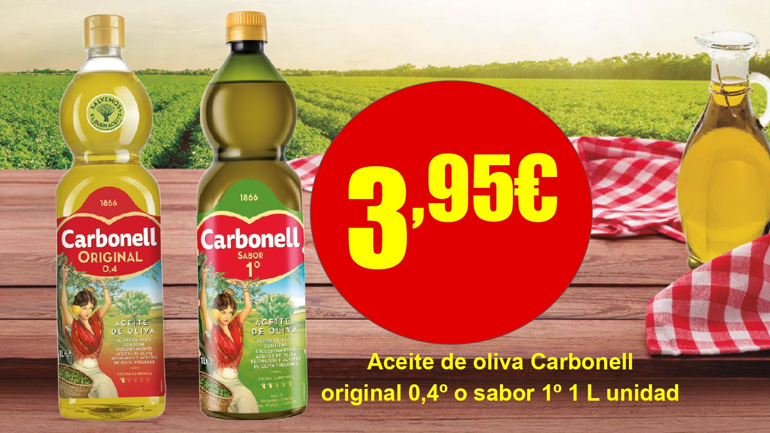 Aceite de oliva Carbonell Original o Sabor 1º en oferta en Mercamas Casal