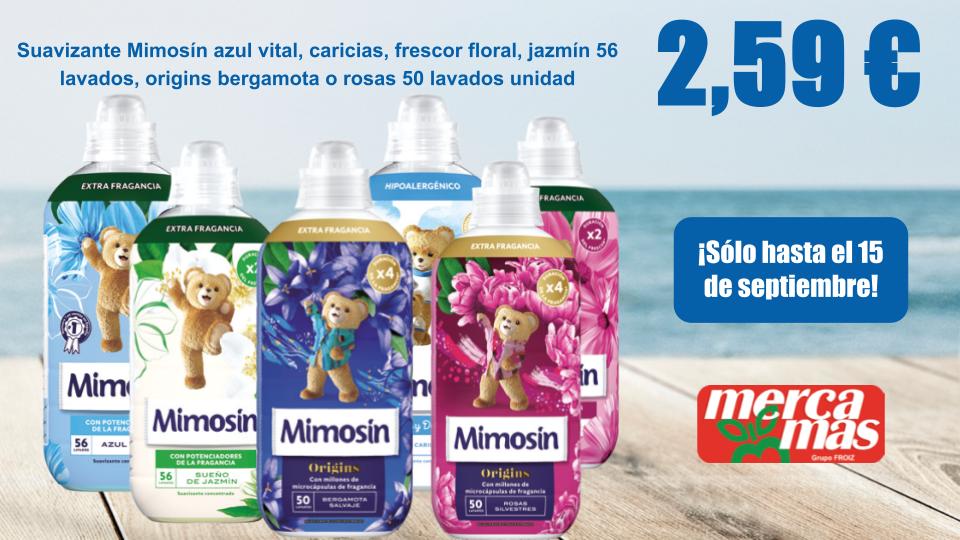 Suavizante Mimosín gama en oferta en Mercamás Casal