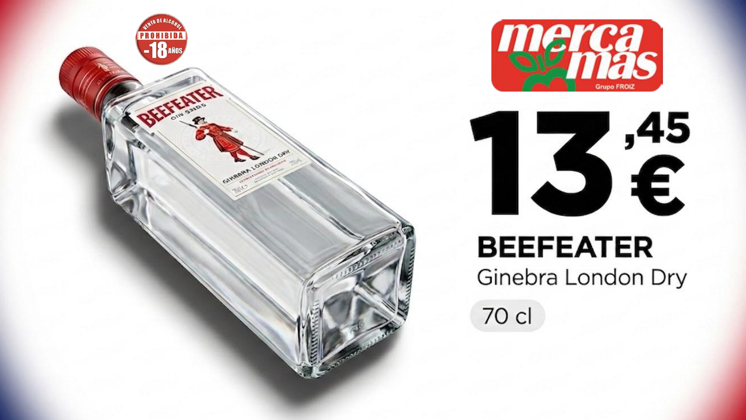 Ginebra Beefeater London Dry 70 cl en oferta en Mercamas Casal