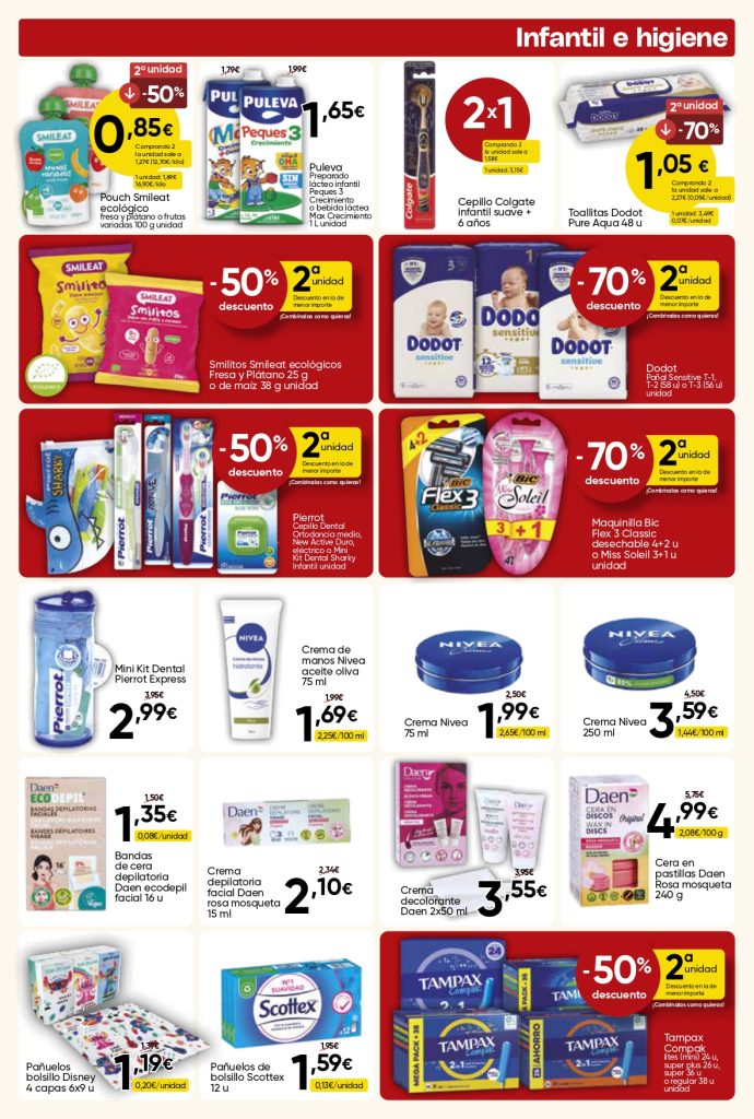 Ofertas de productos infantiles e higiene Mercamás Casal