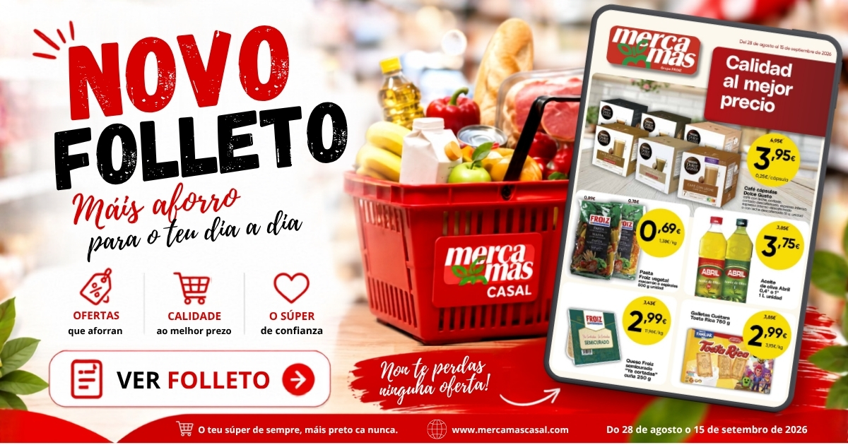 Nuevo folleto Mercamás Casal del 28 de agosto al 15 de septiembre de 2026