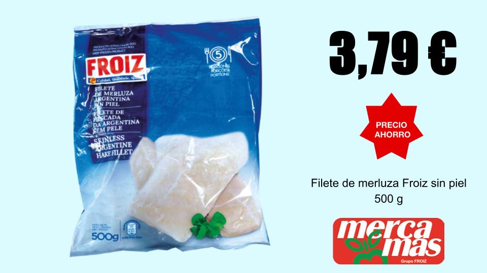 Filete de merluza Froiz sin piel 500 g en Mercamas Casal