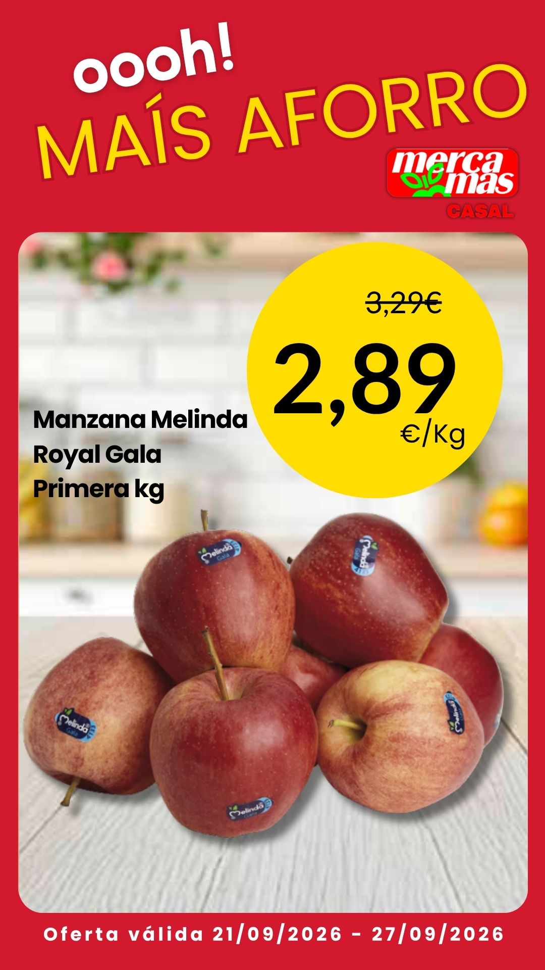 Manzana Melinda Royal Gala en oferta en Mercamas Casal