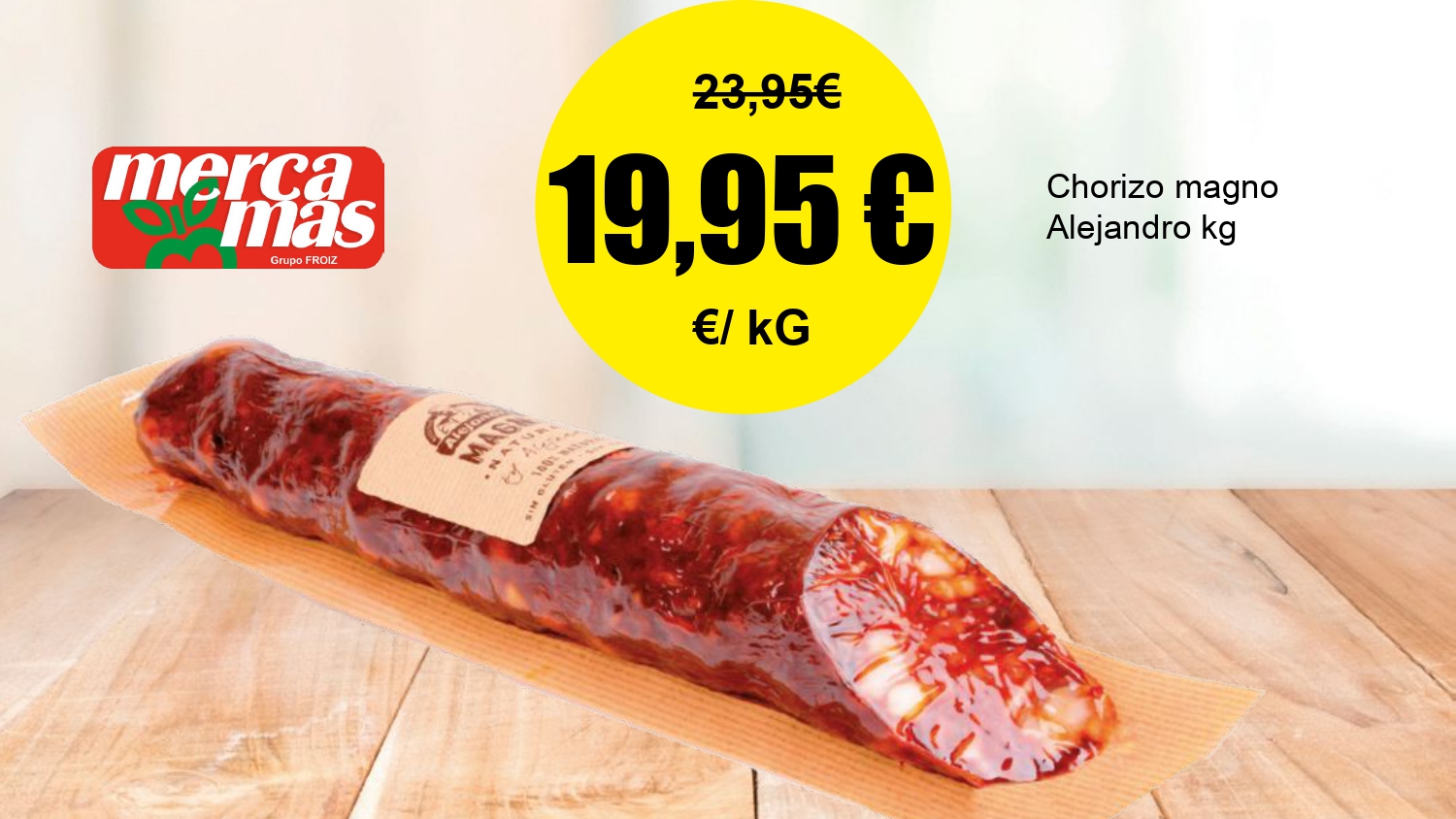 Chorizo Alejandro Magno en oferta en Mercamás Casal