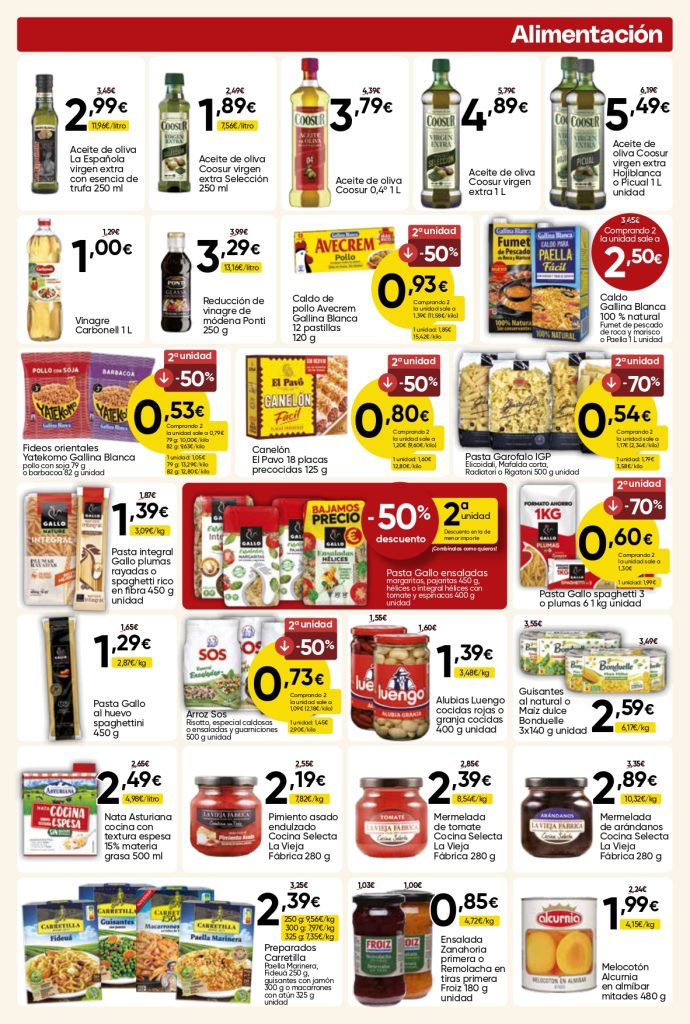 Ofertas de alimentación del folleto Mercamás Casal