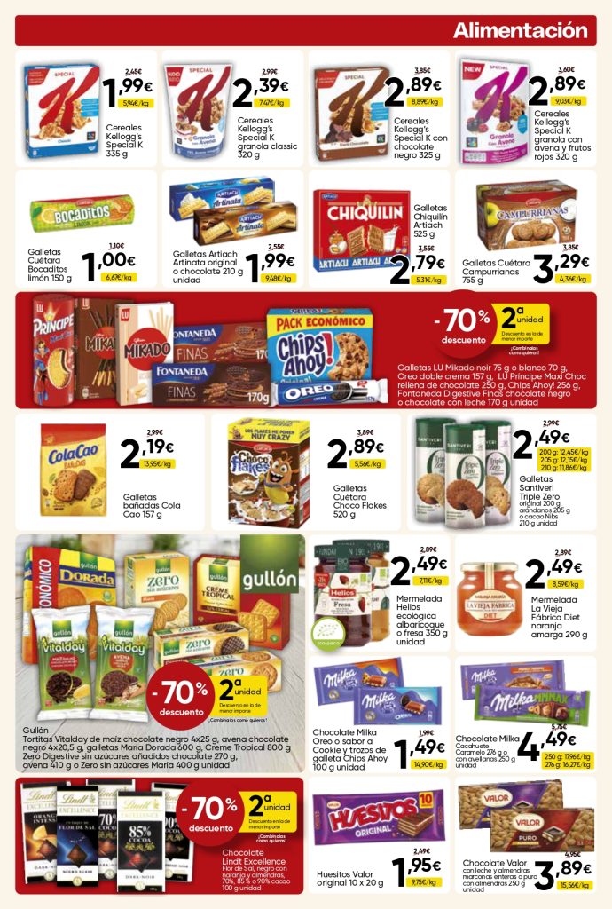 Ofertas de alimentación y galletas del folleto Mercamás Casal