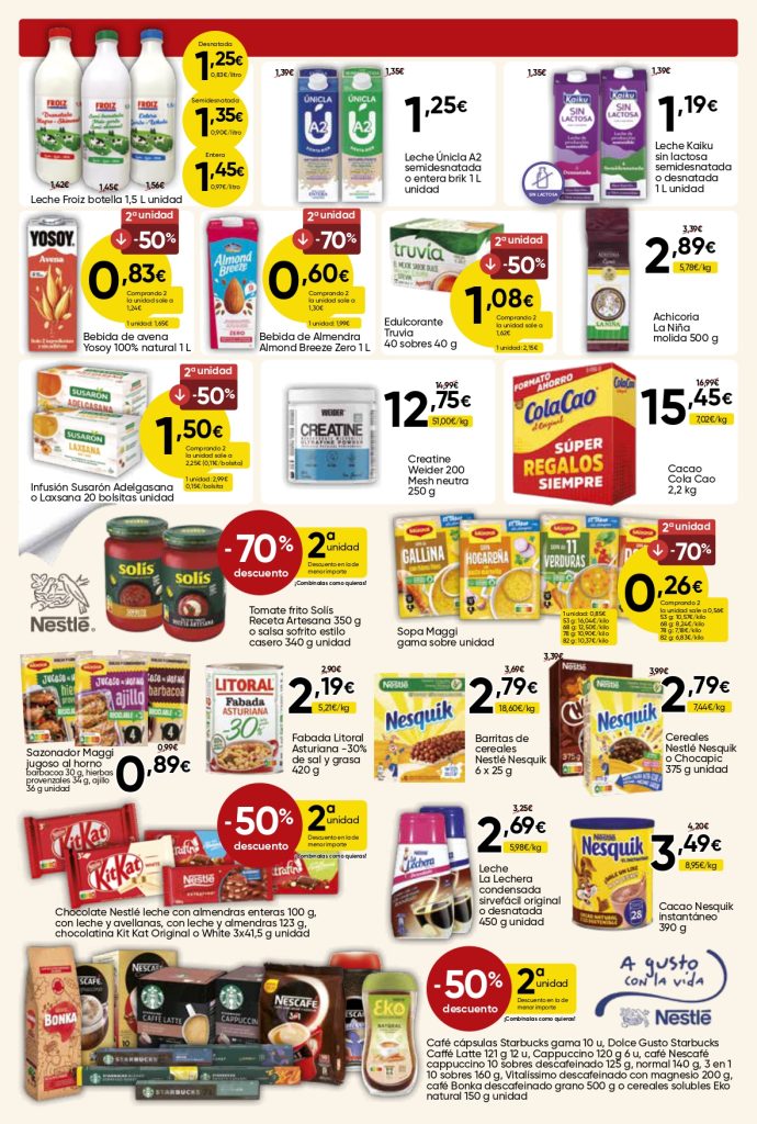 Ofertas de alimentación del folleto Mercamás Casal