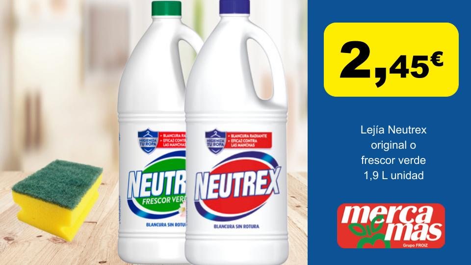 Lejía Neutrex original o frescor verde 1,9 litros en Mercamas Casal
