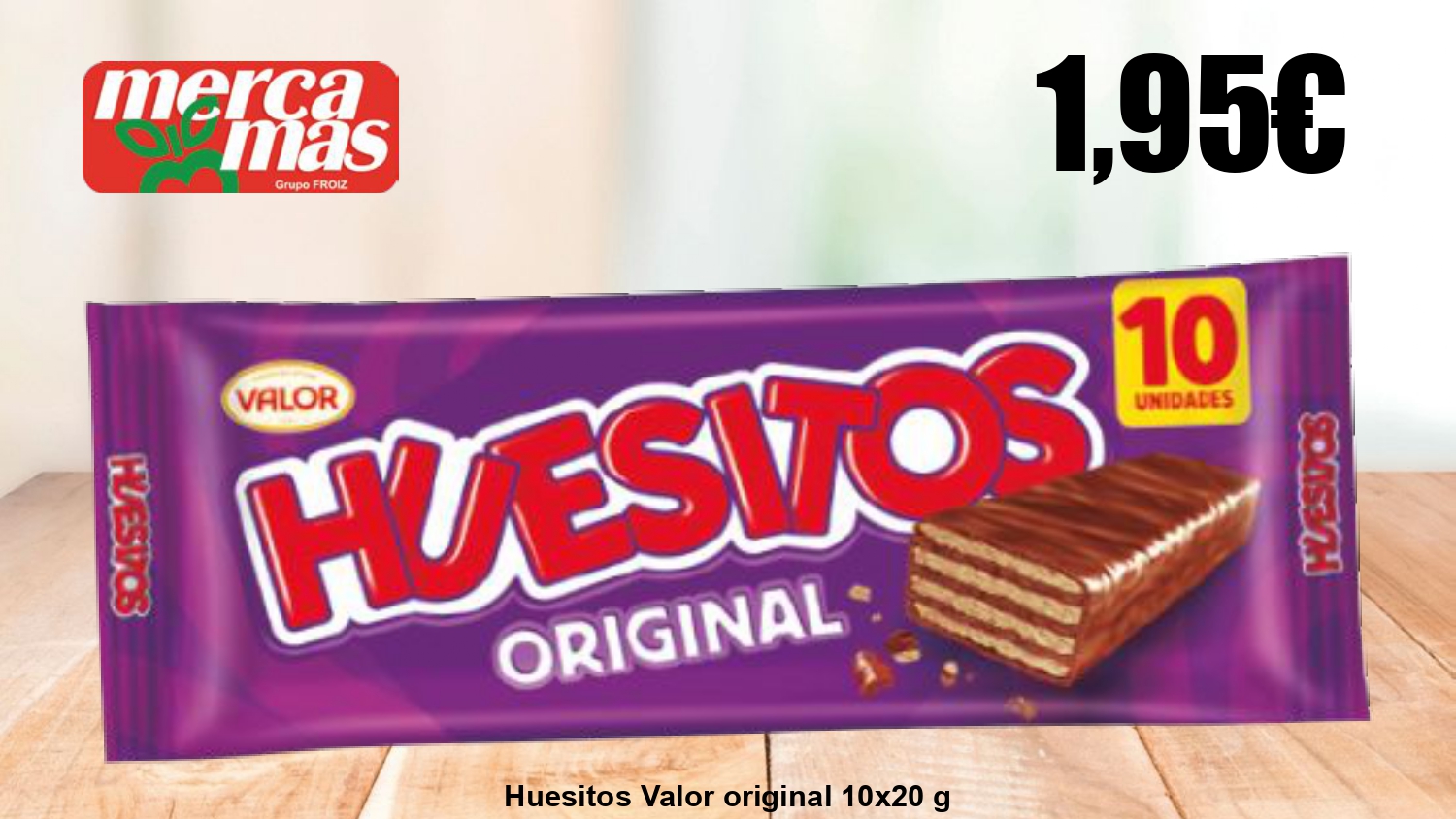 Huesitos Valor Original 10 x 20 g en oferta en Mercamás Casal
