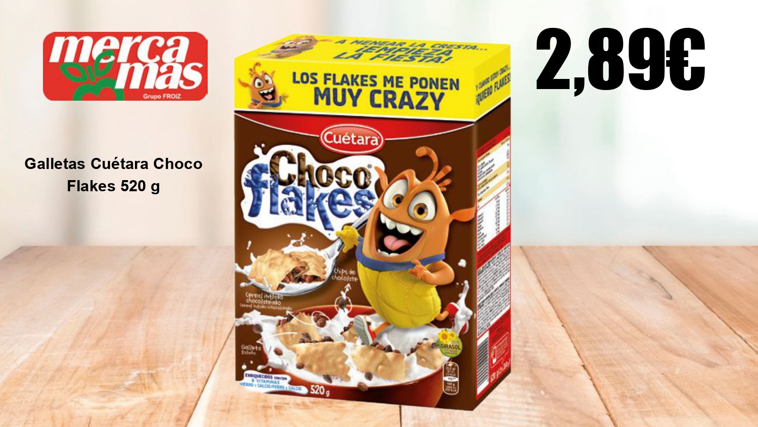 Galletas Choco Flakes Cuétara 520 g en oferta en Mercamás Casal