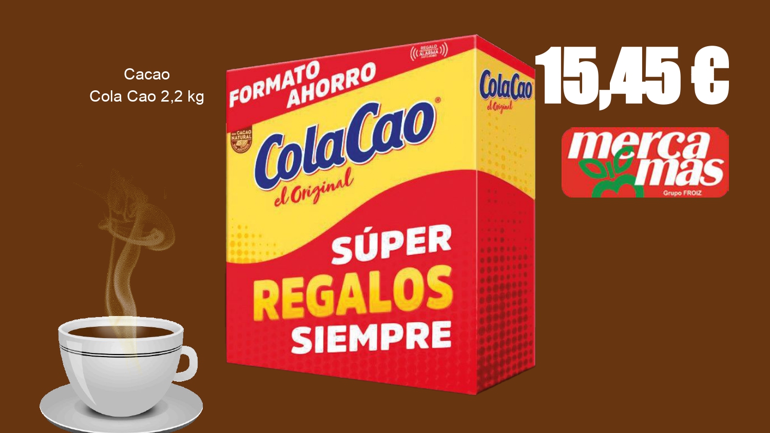 ColaCao Original formato ahorro 2,2 kg en oferta en Mercamás Casal