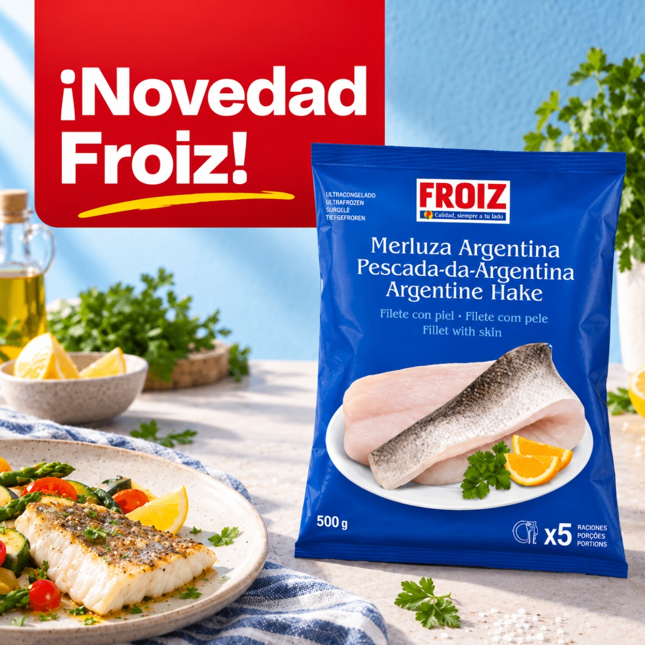 Merluza argentina Froiz ultracongelada en Mercamas Casal