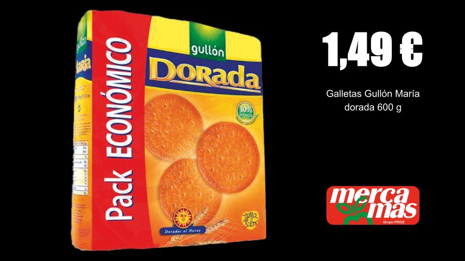 Paquete económico de galletas Gullón María Dorada de 600 g a 1,49 € en Mercamás Casal.